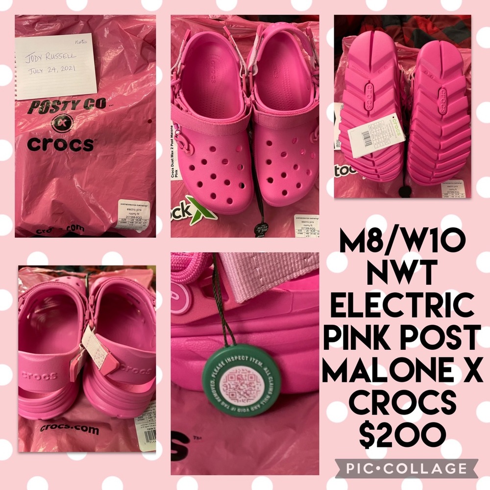 Crocs Duet Max 2 Post Malone Pink(SIZE: M8/W10)
